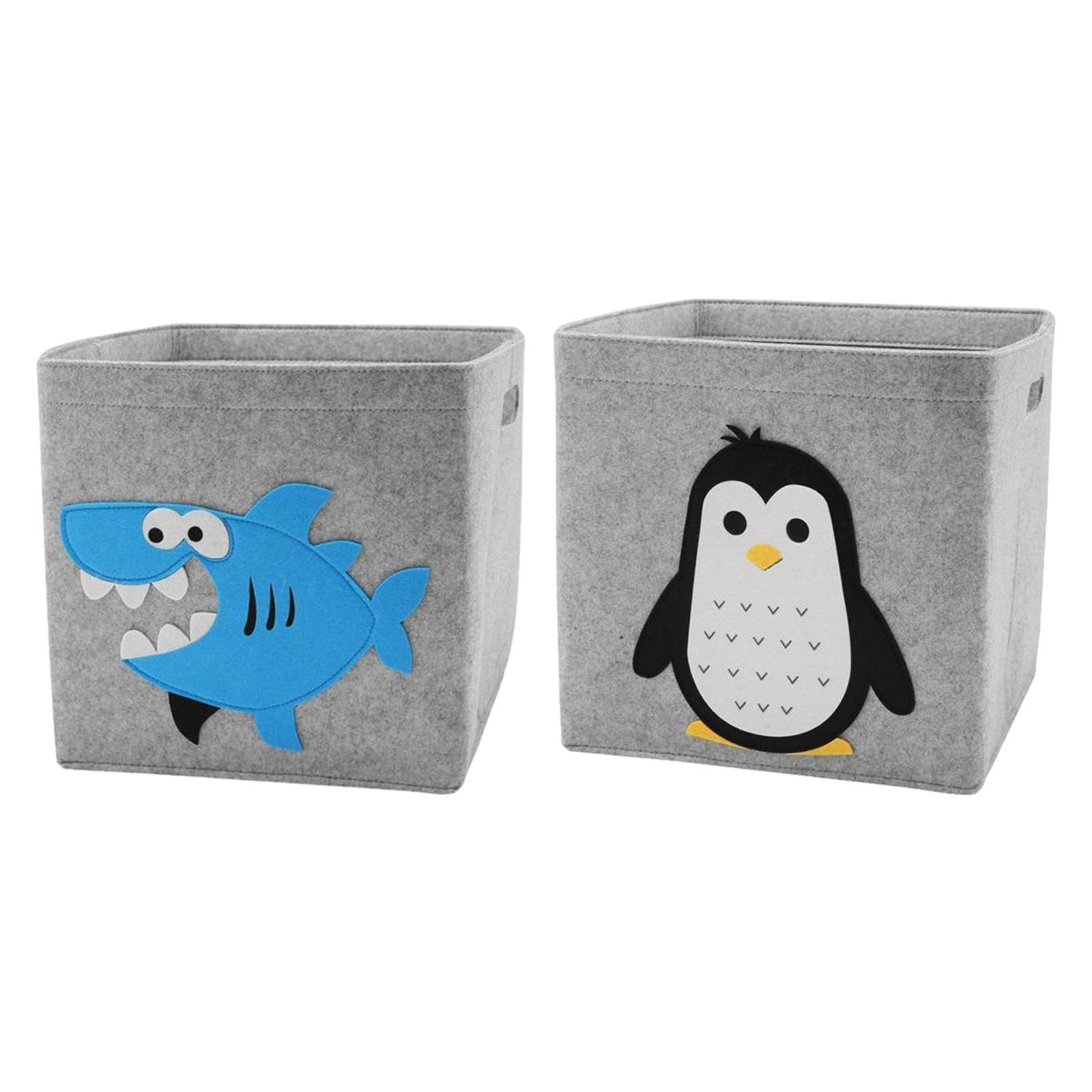 Shark Penguin Storage Basket Bins Foldable Clothes Large Storage Boxes