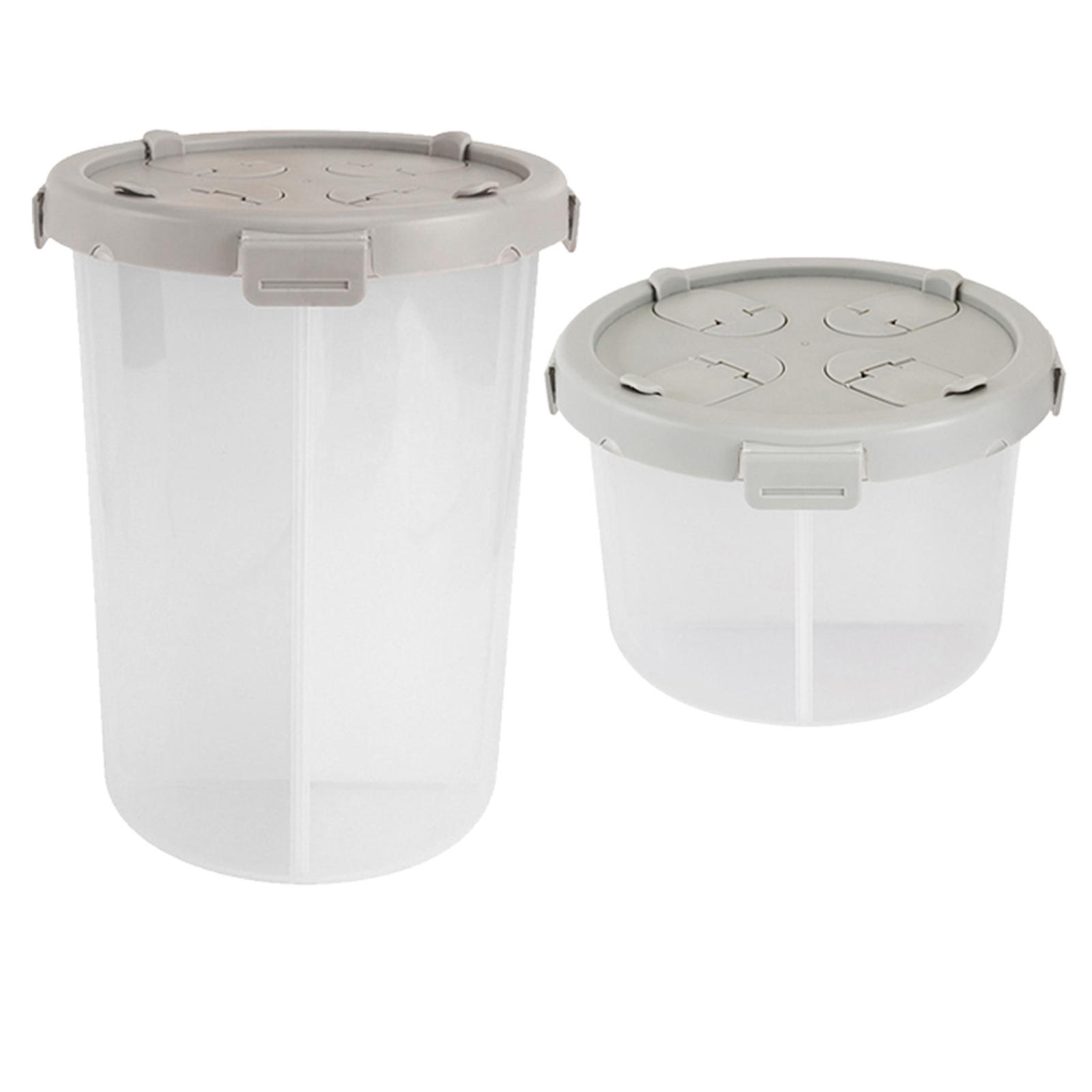 Food Storage Container with Compartment Kitchen Tool Grey 1800ml+3600ml