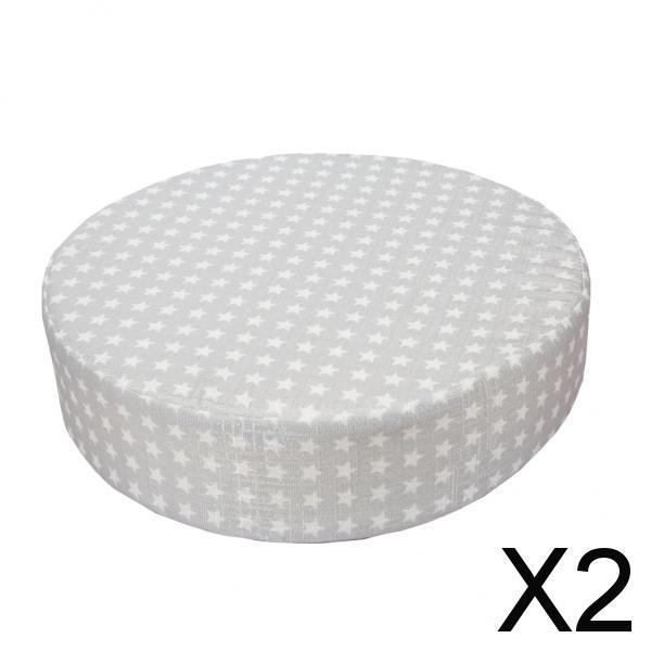 2xCHILDREN HIGHCHAIR PAD BABY BOOSTER SEAT CUSHION KIDS DINING CHAIR Silver