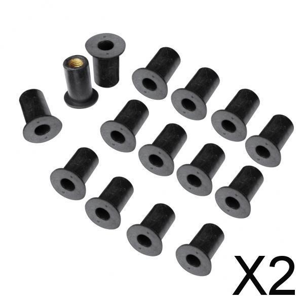 2x15 Pieces M5 Rubber Well Nuts Blind Fastener Fishing Kayak Accessories