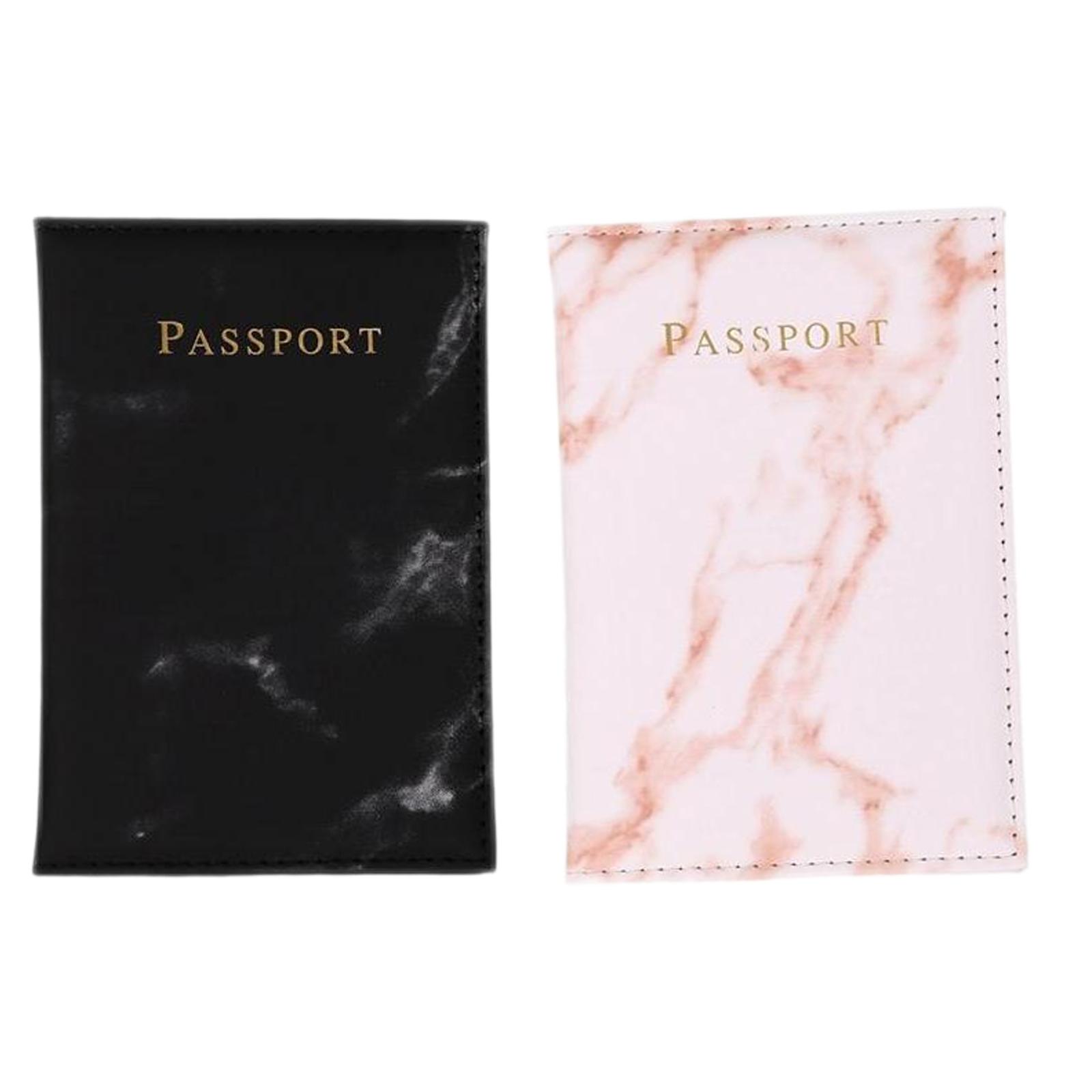 2Pcs Passports Holder Travel Wallet Wallet Purse Bags Case Home Business