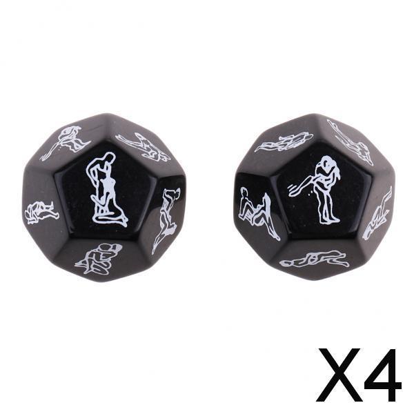 4x2Piece Sex Action Glow Dice Love Games Romance Erotic Craps Toy Gift