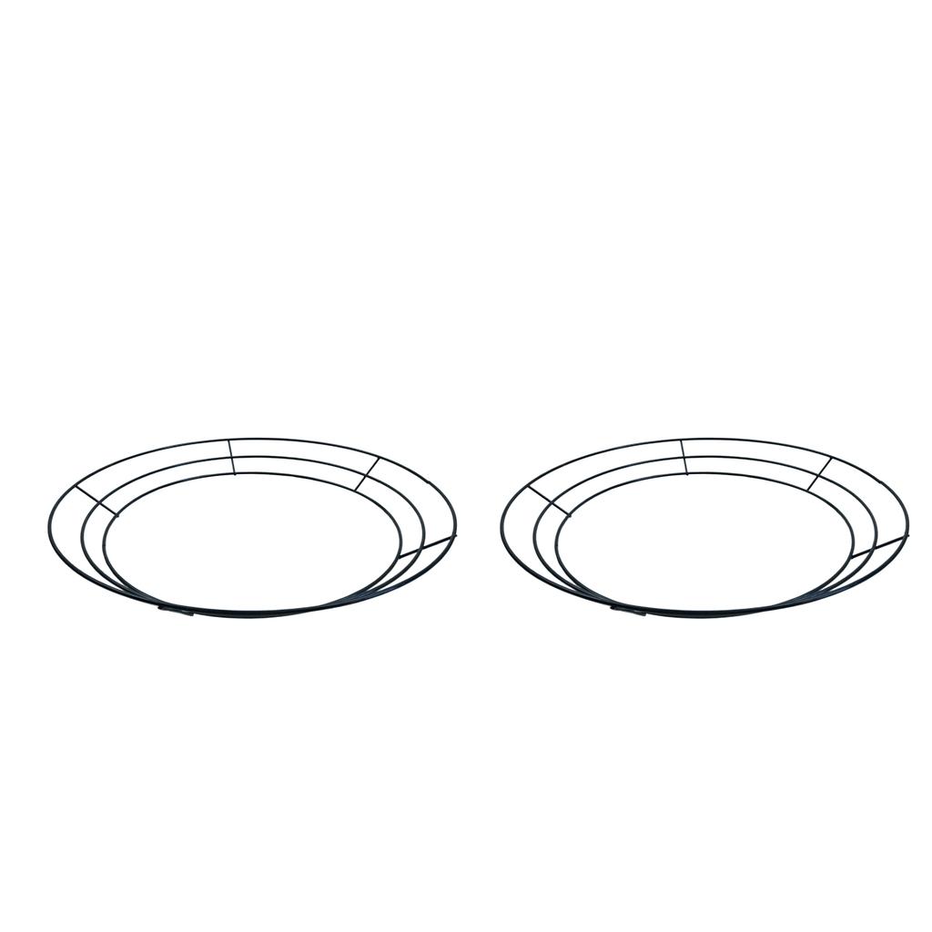 4x Metal Flower Wreath Frames Green Wreath Frame for Xmas Party