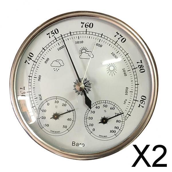 2xWall Mounted Household Barometer Thermometer Hygrometer Weather