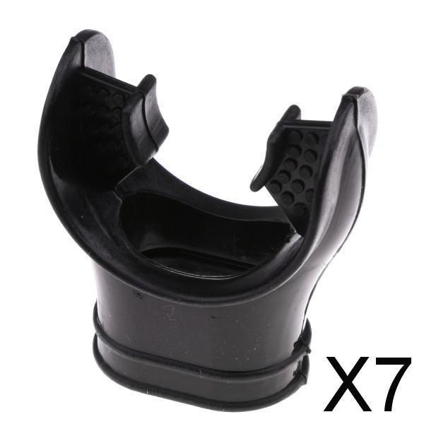 7xSilicone Scuba Dive Tube Snorkeling Mouthpiece Diving Regulator Black