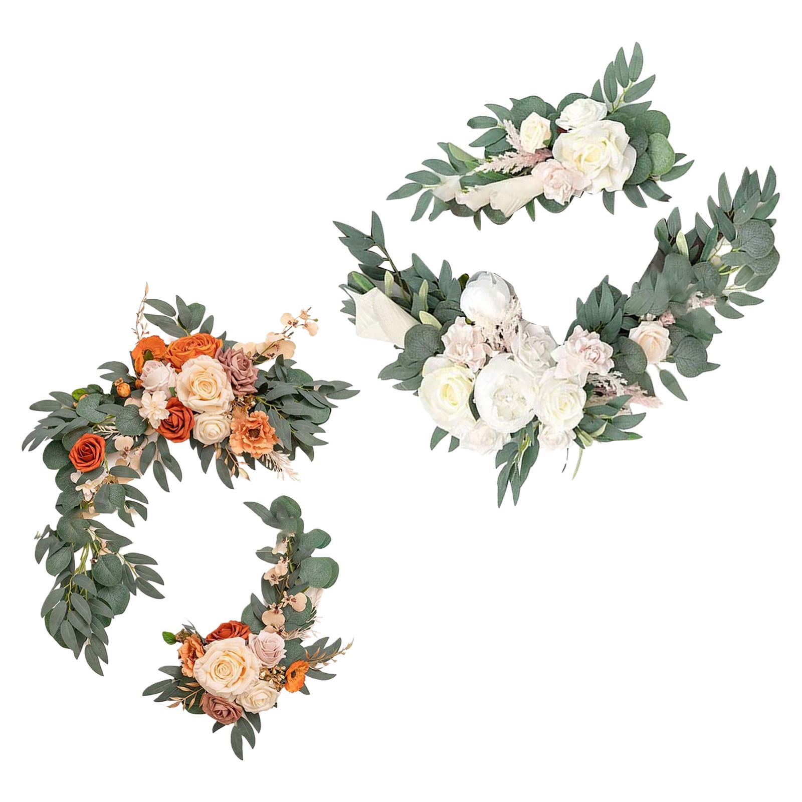 Artificial Flower Swag Hanging for Party  Orange Pink White