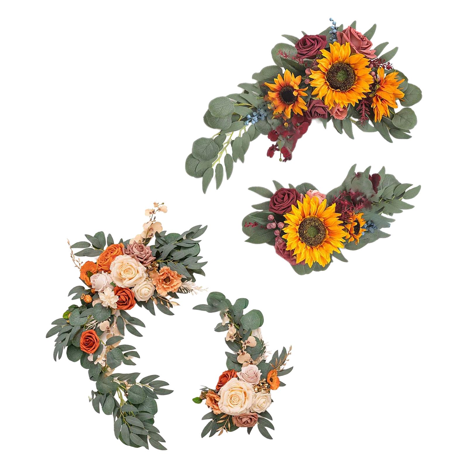 Artificial Flower Swag Hanging for Party  Orange Pink Yellow Red