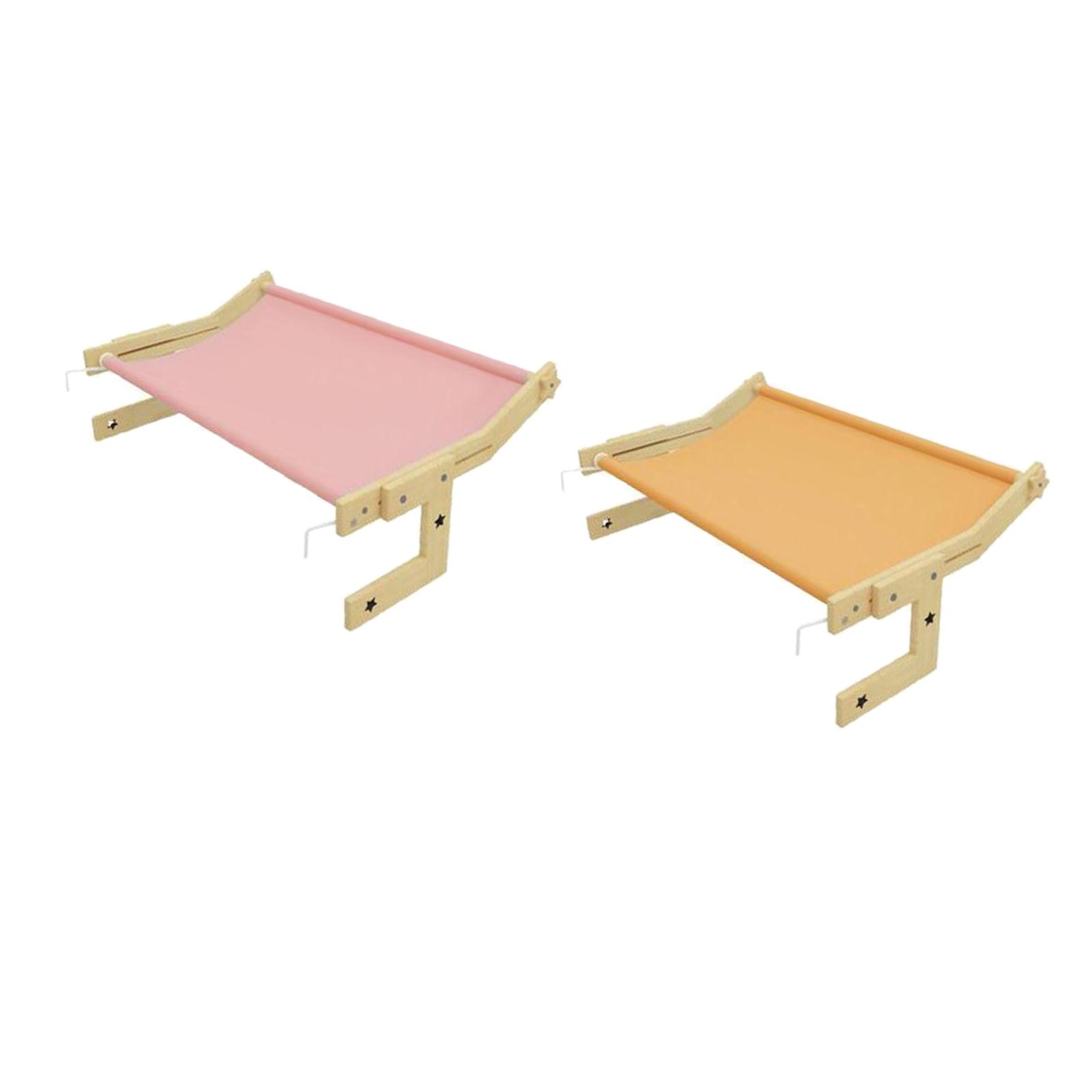 2Pcs Cat Window Perch Hanging Bed Washable Space Saving