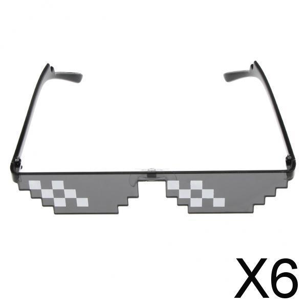 6xNovelty Party Sunglasses Funny Eye Glasses Costumes Photo Props Brimless