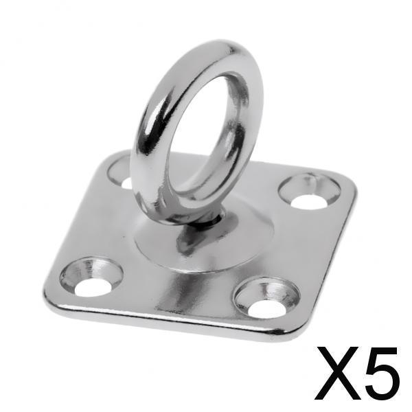 5x316 Stainless Steel Swivel Square Pad Eye Plate Boat Rigging Hardware 5mm