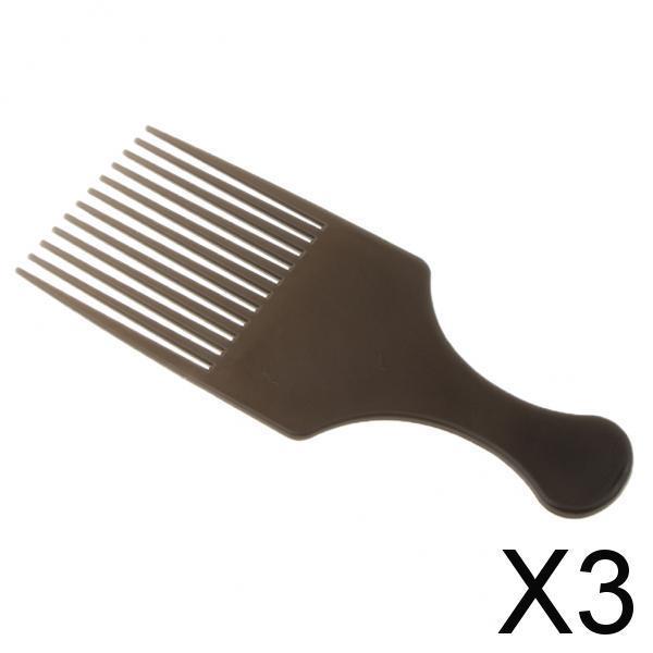 3xHandheld Afro Hair Pick Lift Comb Wide Tooth Curly Hairdressing Styling Comb