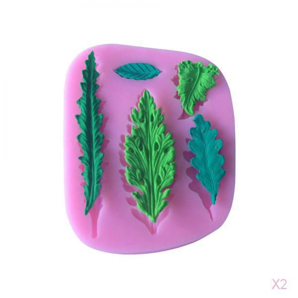 DIY Leaves Embosser Sugarcraft Silicone Mould Candy Cookie Cake Mold Tools