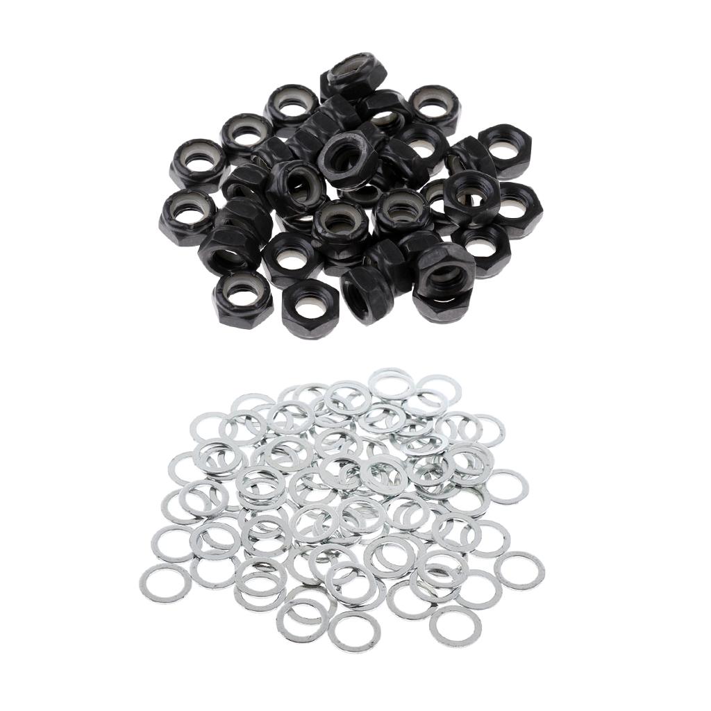 Skateboard Hardware Set Truck Axle Speed Washers and Wheel Screws Bolts Nuts