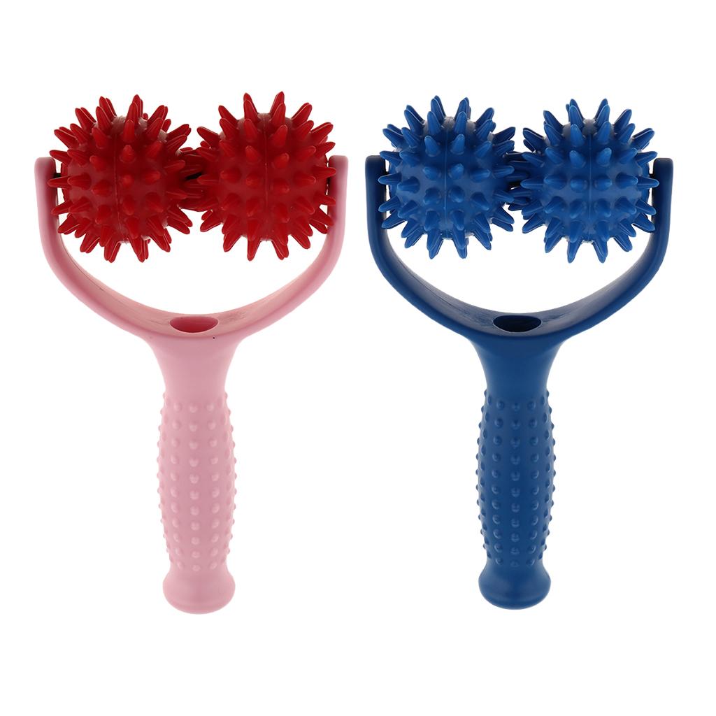2 Pieces Handheld Acupuncture Spiky Massage Ball Shoulder Muscle Massager