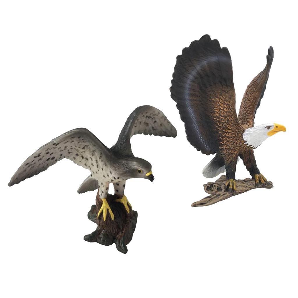  2 Pack of Miniature Animals Birds Model Figurine Statue Scupltue Toy