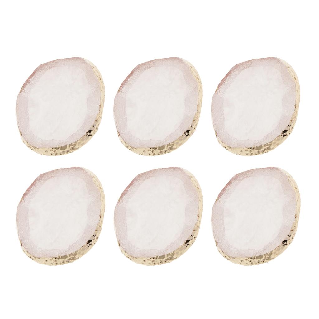 6xnail art Palette drink coaster cup mat decors white 