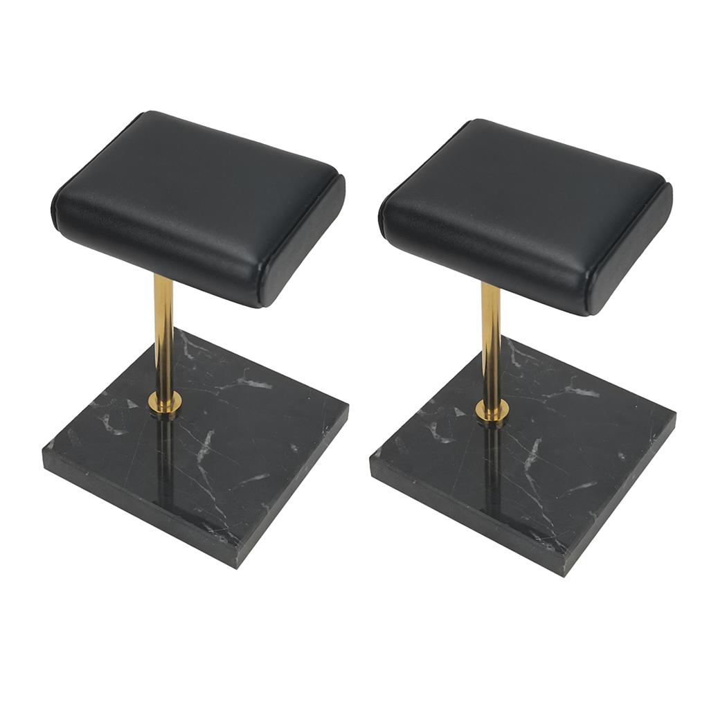 2x Marble & PU Watch Holder Stand for Display Style 1