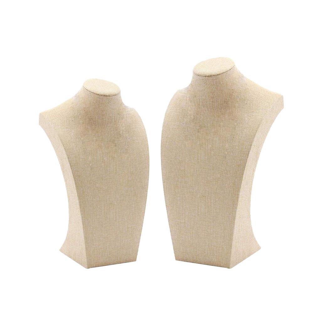 2x Necklace Pendant Display Bust Mannequin Stand Holder Rack