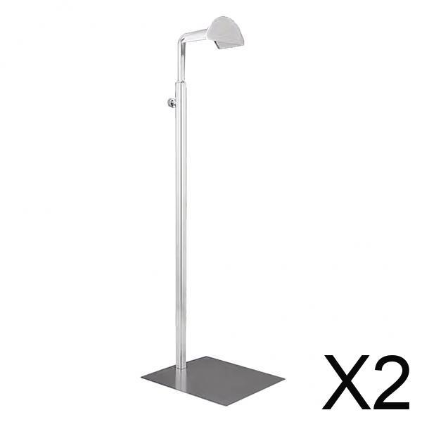 2xHeight Adjustable Display Stand Rack Holder for Handbags Purse Silver