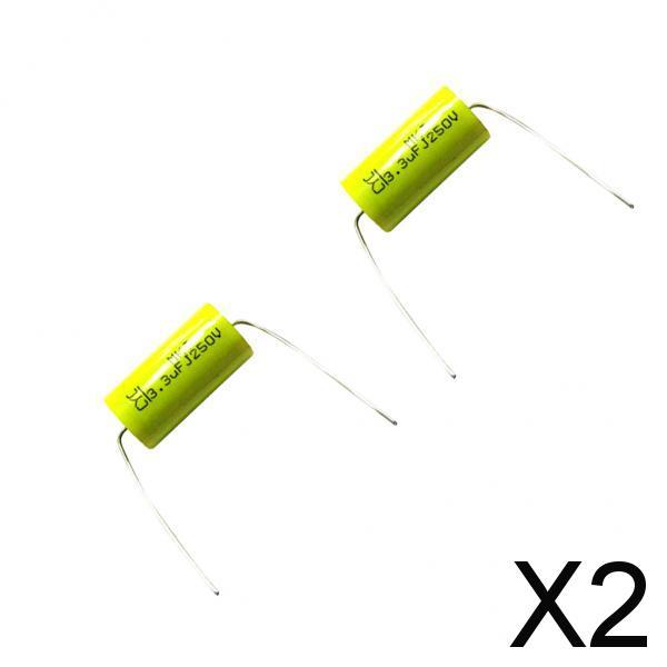 2x2pcs 250V 3.3uF Audio Speaker Divider Crossover Non-Polarity Capacitor