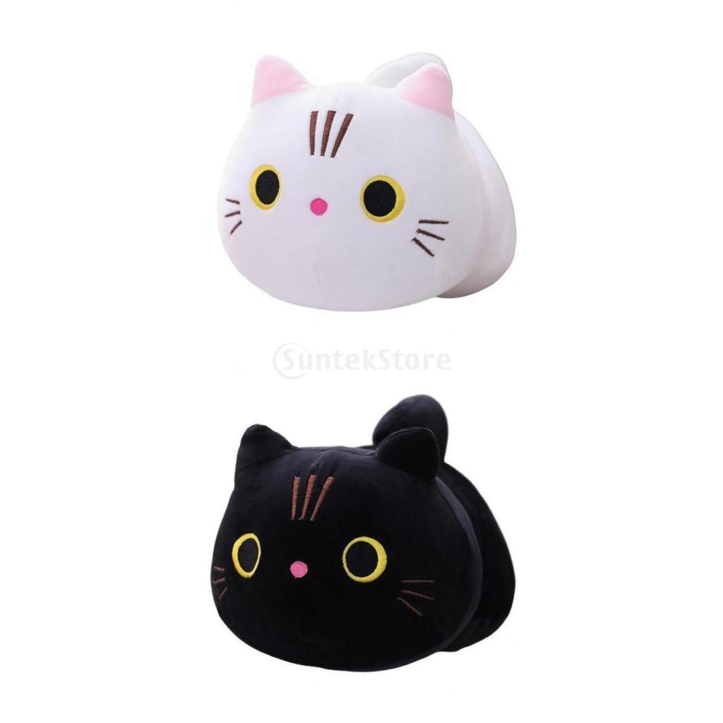 2x Cartoon Cat Plush Toy Hugging Pillow Cushion Cotton Children's Room