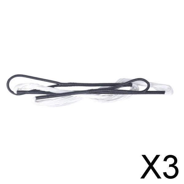 3xQuality Archery Recurve Bow String Replacements 66"-70" Black White 66 inch
