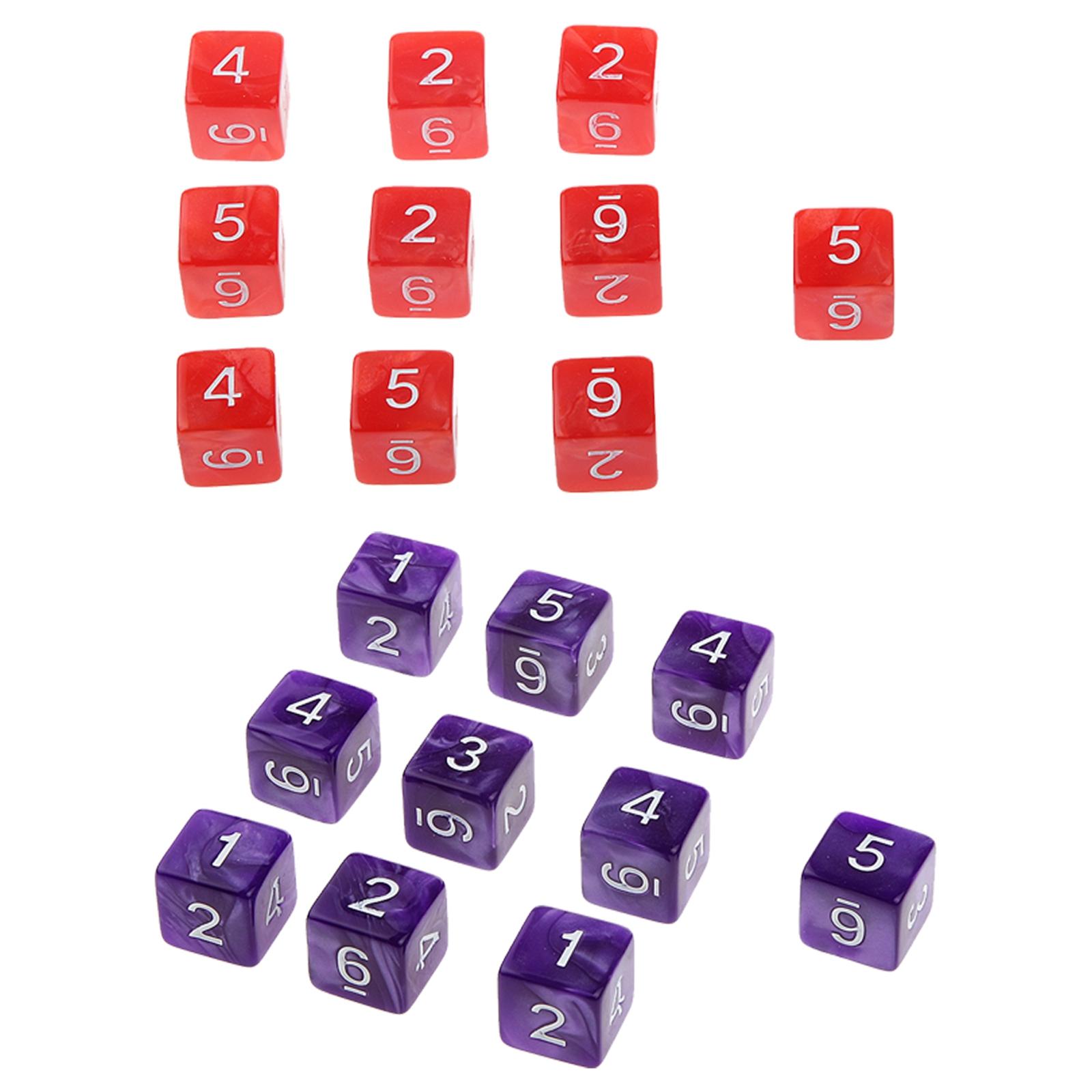 20pcs Six Sided Dice D6 Playing RPG Party Games Dices