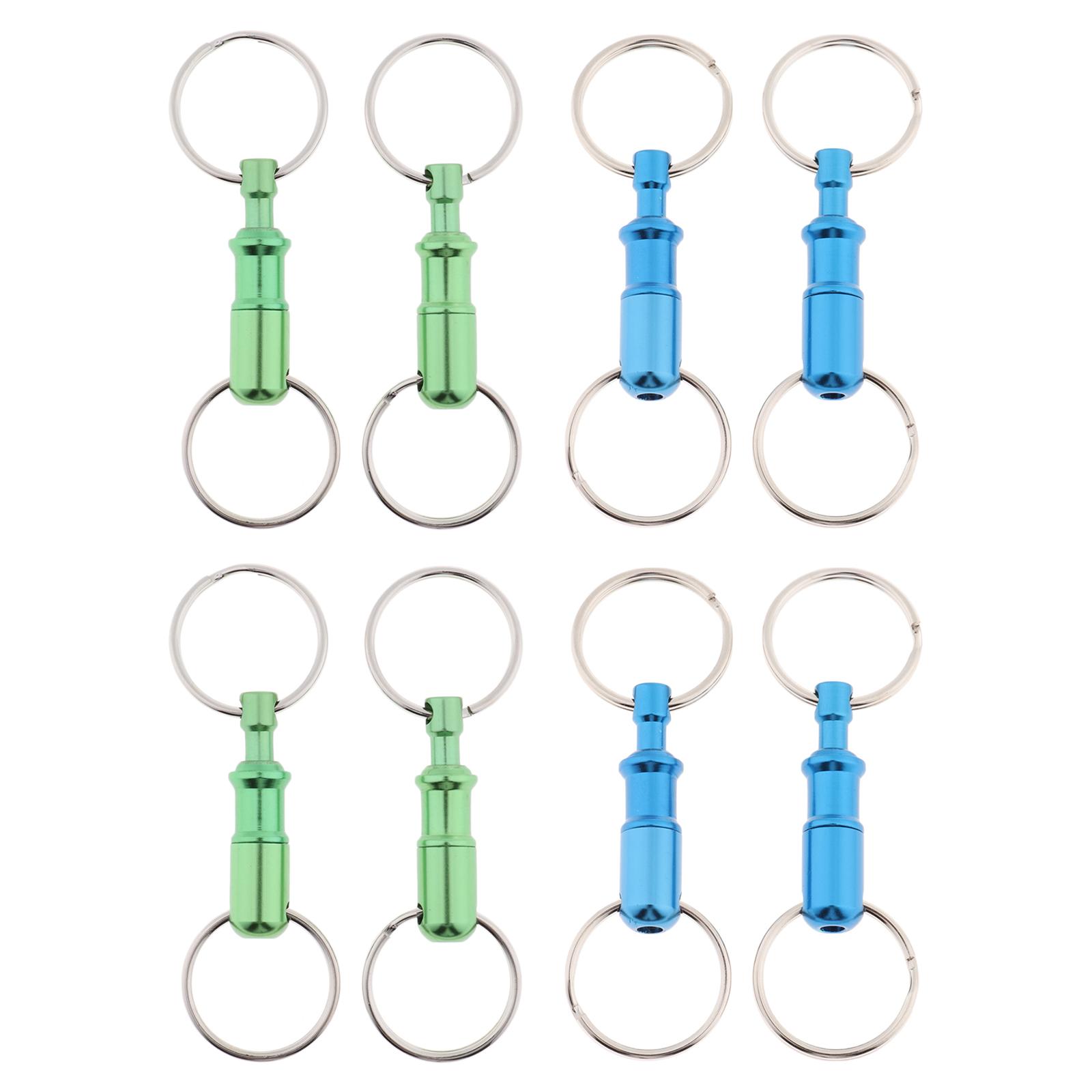 4 Pieces Breakaway Key Separate Car Keys Quick Release Keychain 