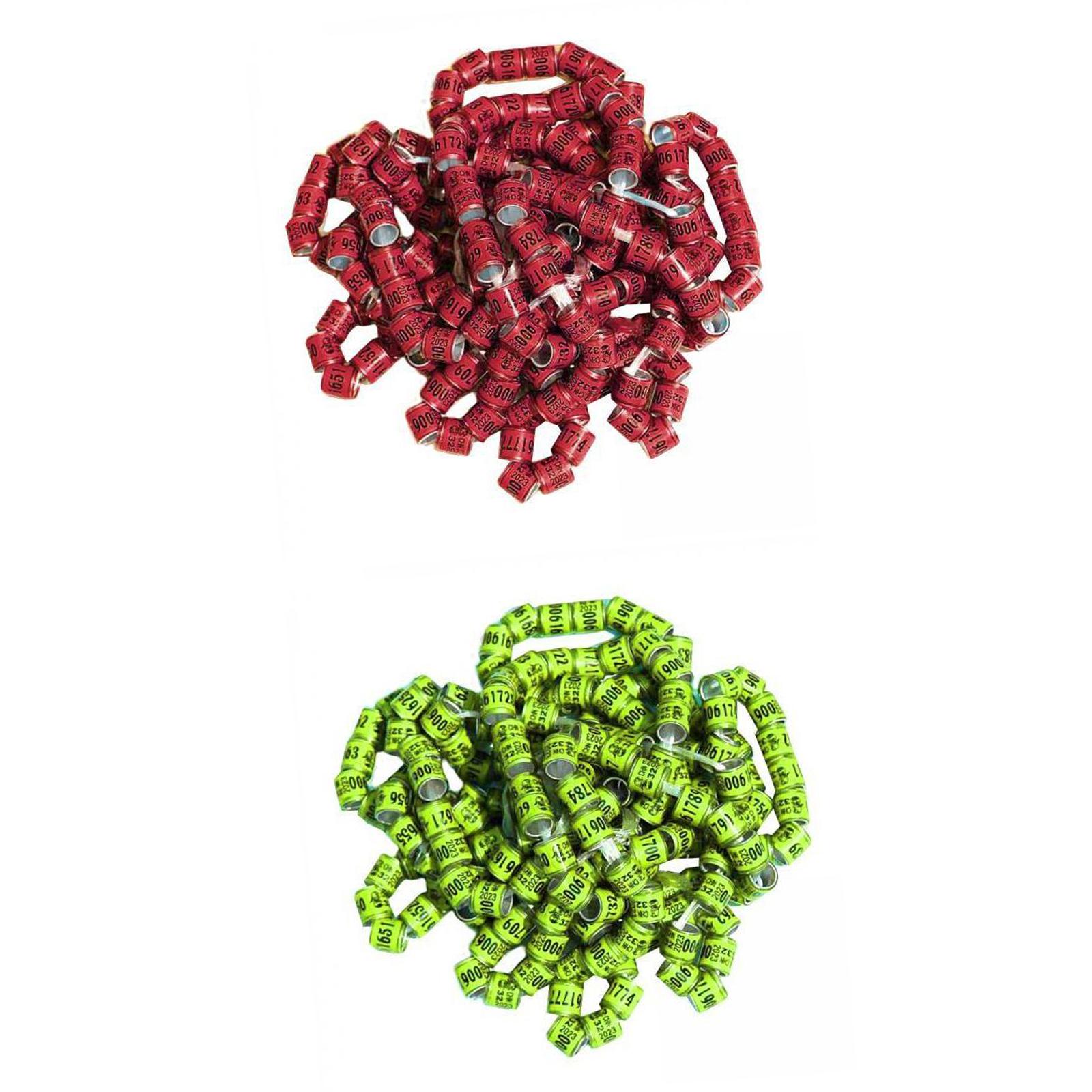 2 Set 2024 Pigeon Leg Rings Bird Foot Bands Yellow and Brown