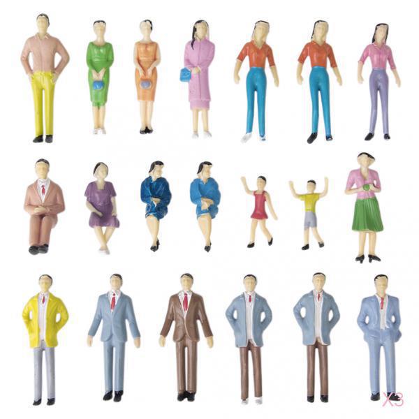  Approx.50pcs Painted Model Train Passenger People Figures Scale 1:30