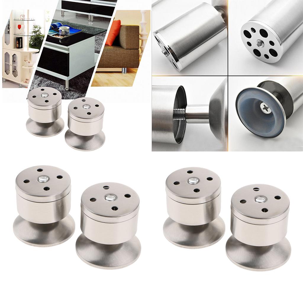 4pcs Stainless Steel Sofa Legs Furniture Cabinet Foot Replacement 6cm