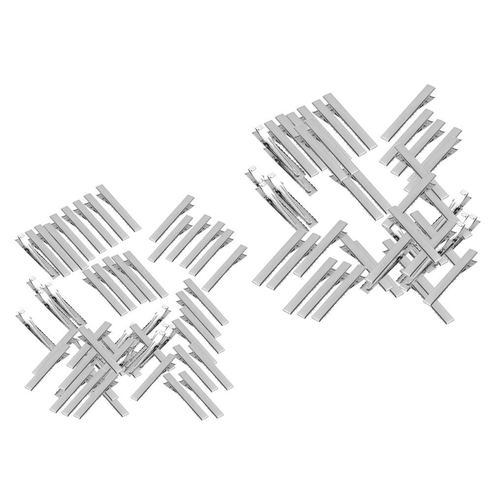 100pcs Assorted Size Flat Single Prong Metal 