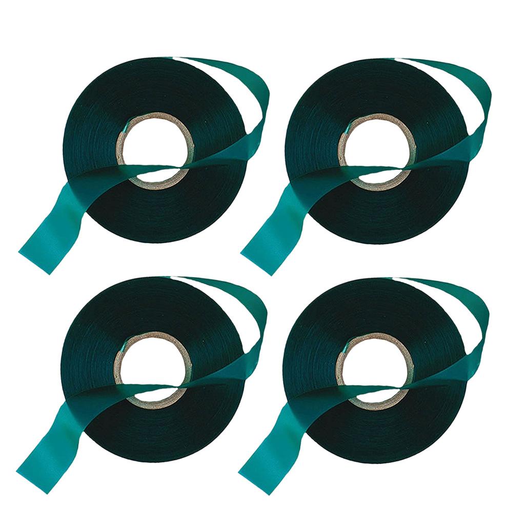 4 Roll 46m Stretch Tie Tape Plant Garden Green Vinyl Stake 