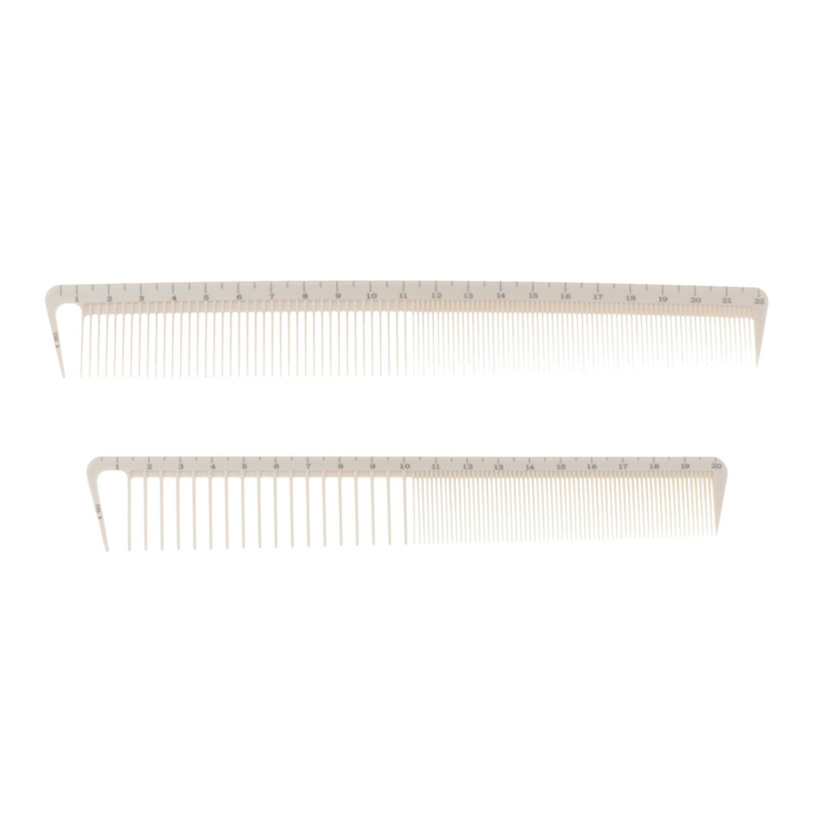 2X Salon Professional Barber Hairdressing Resin Comb Hair Comb with Scale