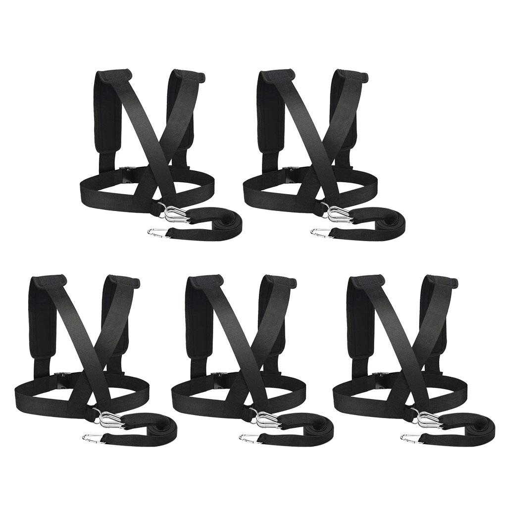 Black Sled Harness Resistance Training Tire, Pull Strap Speed Exerciser Belt