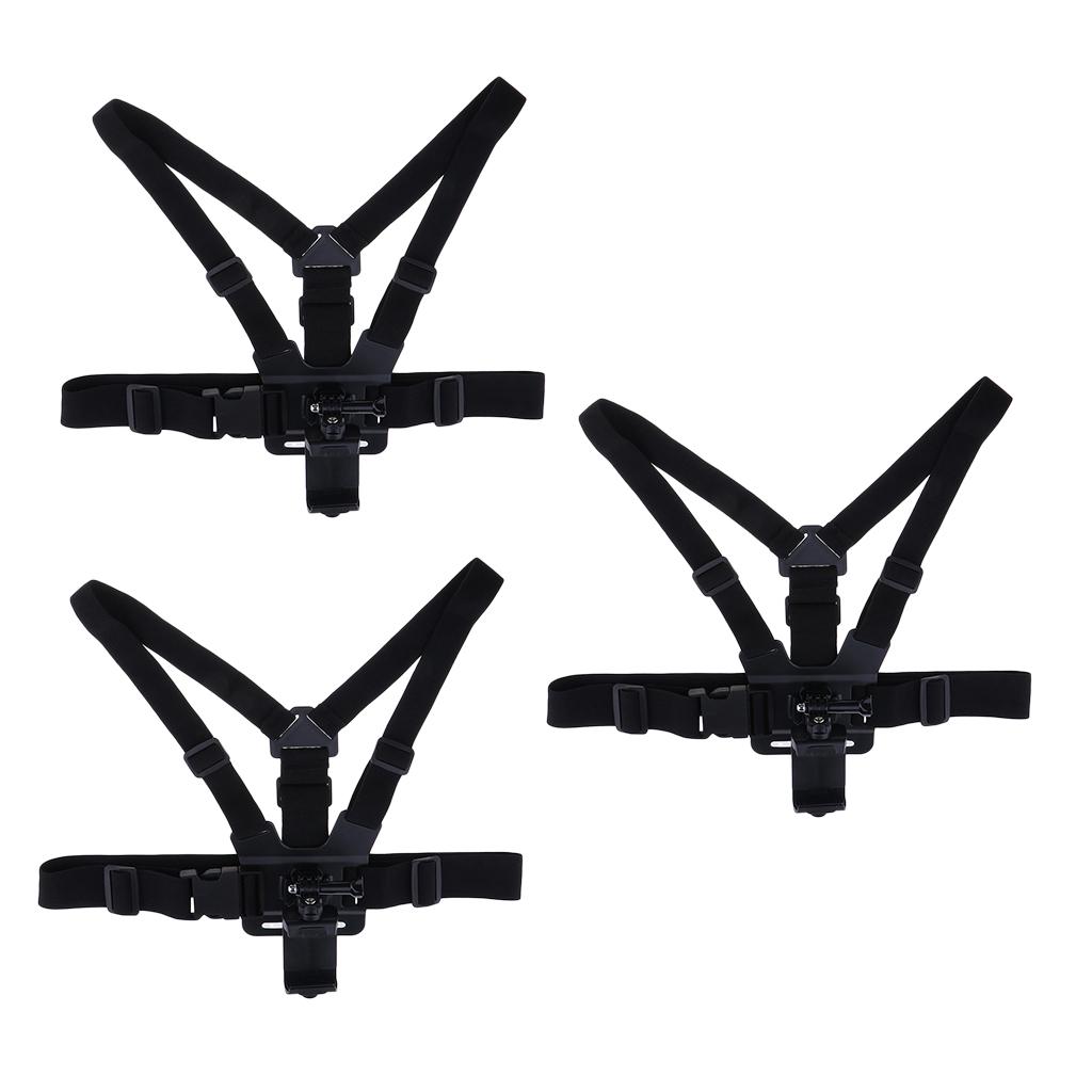 3x Chest Body Harness Mount Strap Cellphone Holder Bracket Mobile Phone Clip