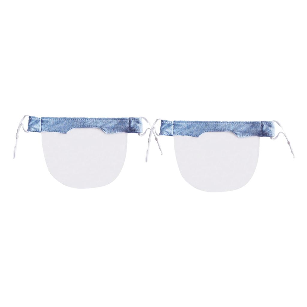 2 Pieces Summer Washable Face Light-Weight Shield Face Mask Sky Blue
