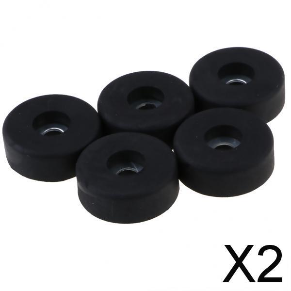 2x5 Pieces 30x10mm Cabinet Amplifier Speaker Isolation Rubber Feet Pads Base