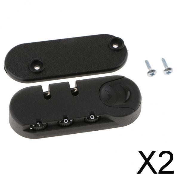 2xSecure Luggage 3 Digit Combination Padlock Suitcase Bag Code Lock DS-004A