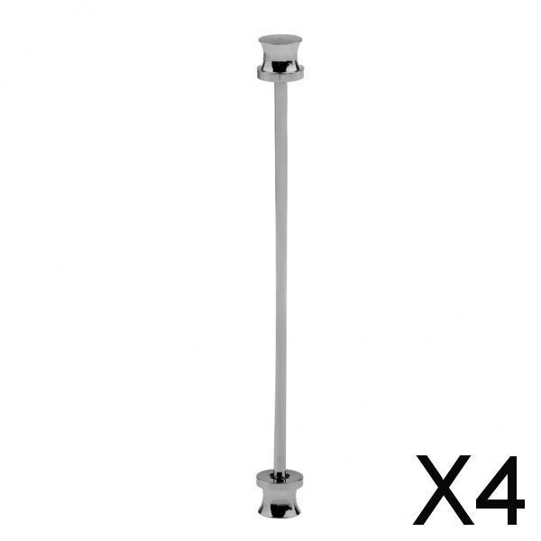 4xSkinny Pin Barbell Gentleman Collar Tie Clip Clasp Bar Necktie Pin Silver