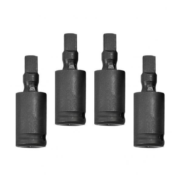4xUniversal Joint Socket Ratchet Angle Extension Bar Socket Adapter 0.25 inch