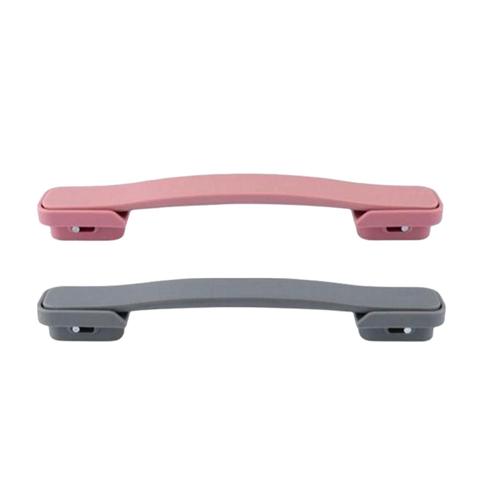 2Pieces Suitcase Luggage Handle Portable Carry Handles Gray and Pink