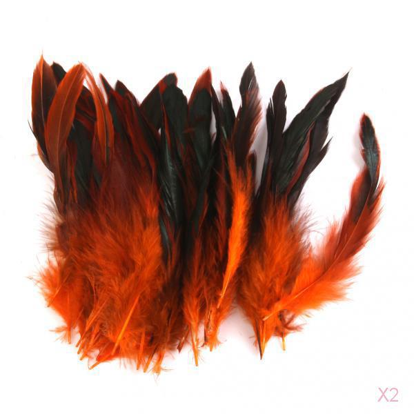Wholesale 50 beautiful rooster feathers 12-18cm / 4-7inch Orange