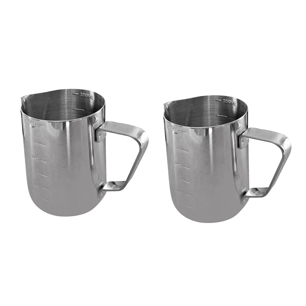 2 Multi-purpose 350ml Stainless Steel Candle Making Pitcher Frothing Pitcher