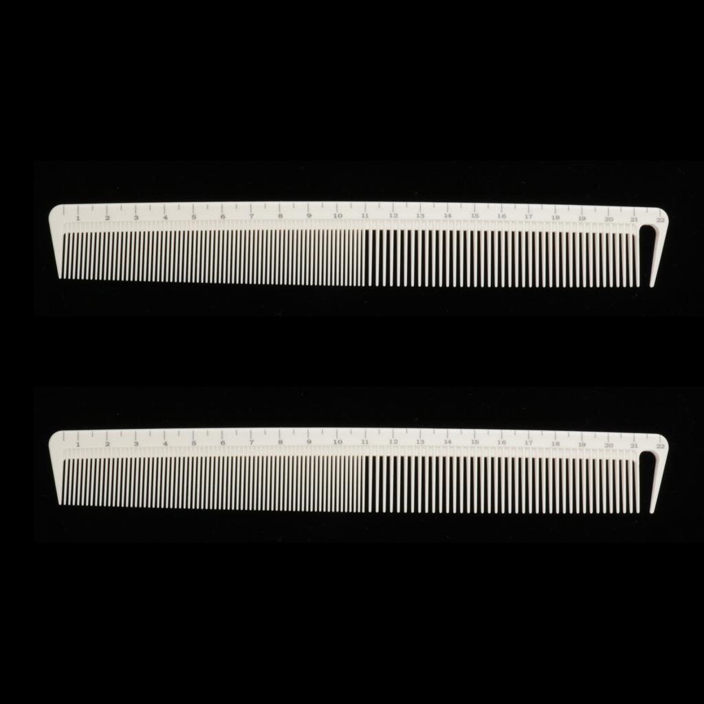 2X Salon Professional Barber Hairdressing Resin Combs Hair Combs with Scale
