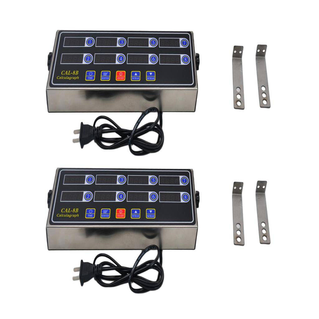 2pcs Portable Calculagraph 8 Channel Digital Timer Kitchen Cooking Timing
