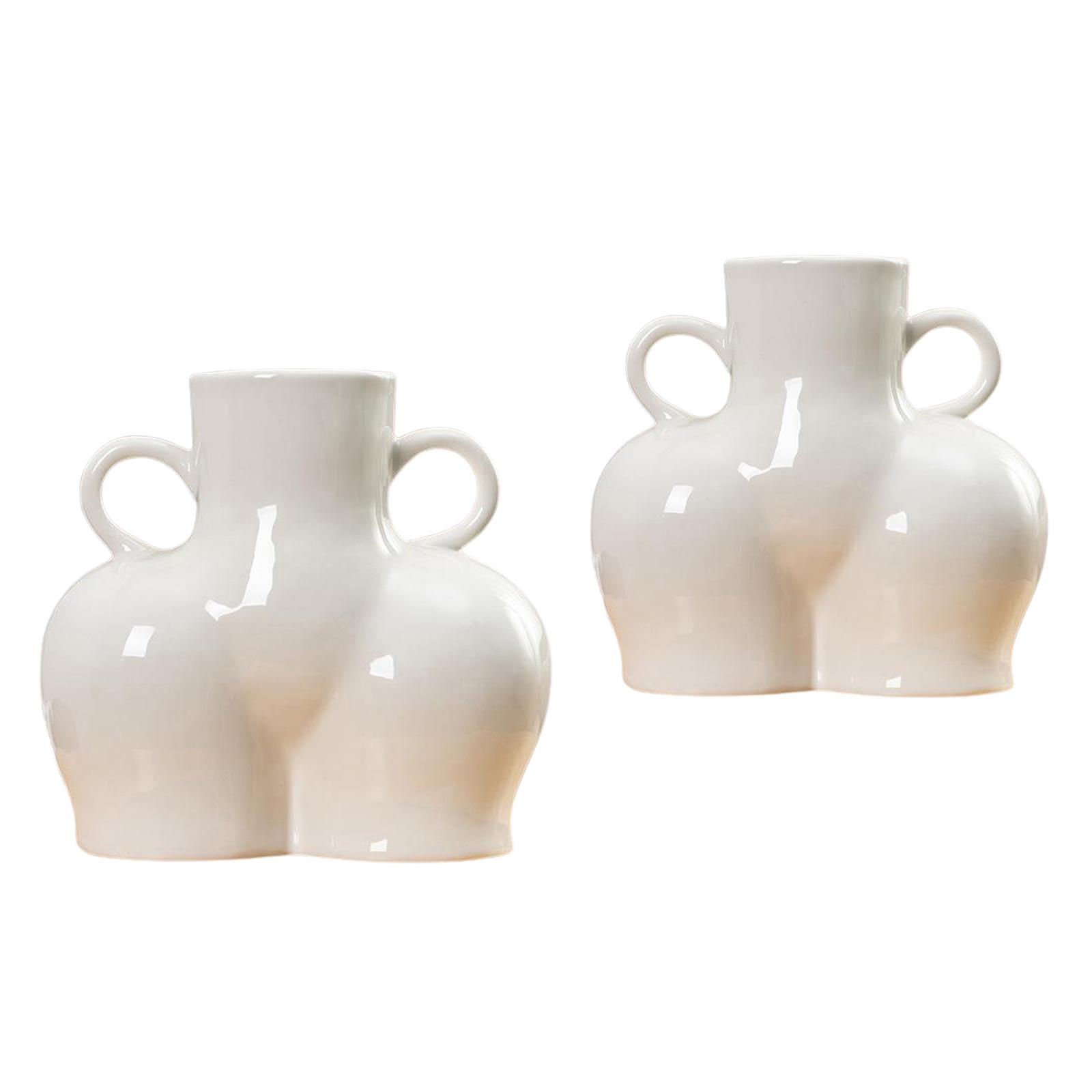 2PCS Simulation Human Body Shape Dry Flower Vase Plant Planter Pots