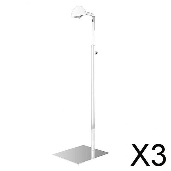 3xHeight Adjustable Display Stand Rack Holder for Handbags Purse Silvery