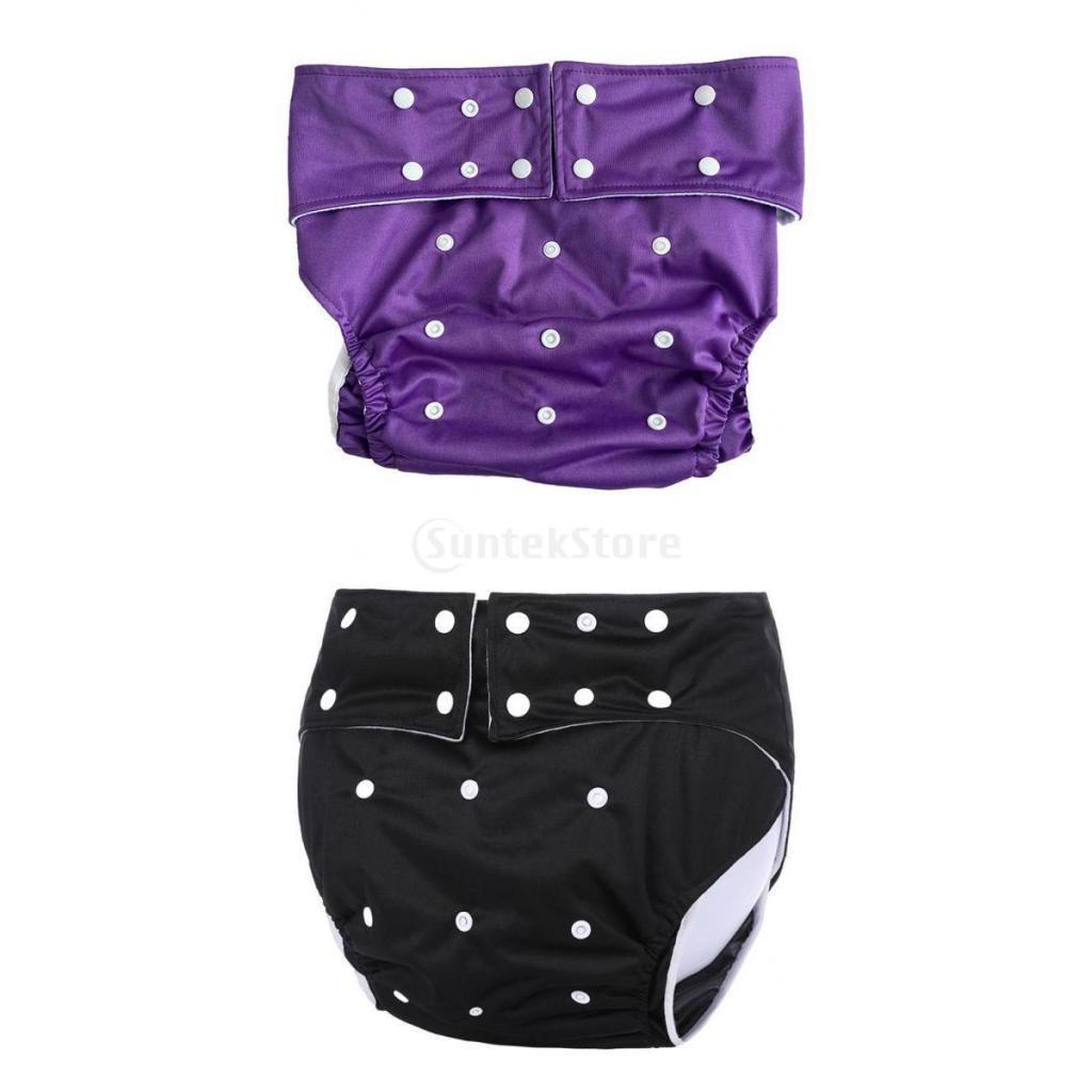 2x Adjustable Adult Diaper Washable for Incontinence Leakfree Old People