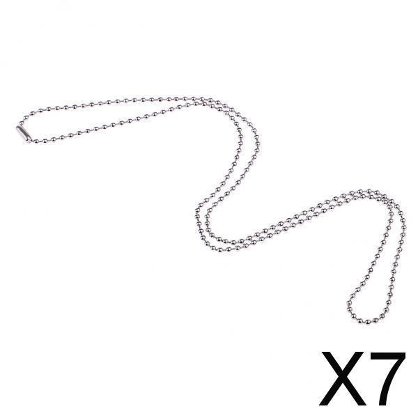 7x2.4mm Stainless Steel Silver Bead Chain Men Necklace Trinket length 80cm